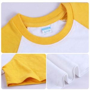 Healthy Knitted Casual Cotton Matching Color Kids Round Neck T <b>Shirts</b> with Custom Logo for Boys and Girls - Product Image 2