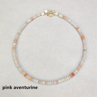 Colliers de perles en pierre naturelle style bohème 4x6mm 18 pouces avec fermoir à bascule en perle d'eau douce plaqué or, colliers superposés