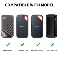 Жесткий чехол Yinke для SanDisk Extreme Pro/SanDisk Extreme, портативный внешний твердотельный накопитель 500 ГБ, 1 ТБ, 2 ТБ, дорожный защитный чехол, сумка для хранения