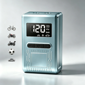 Bomba Eléctrica Portátil de Bolsillo con Logotipo Personalizado, Válvula Presta y Schrader, Mini Bomba Eléctrica para Bicicletas de Montaña, Carretera, Balones y Motocicletas - Product Image 2