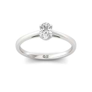 แหวนเพชร CVD ทรงรีสุดหรู สีแฟนซี สำหรับงานหมั้น งานแต่งงาน และวันครบรอบ ชุบทอง 10K สำหรับผู้หญิง - Product Image 3