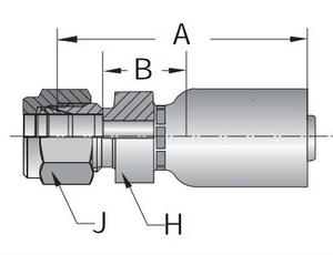 Parker 56 Series 1AL56 Nuevo accesorio de compresión <span class=keywords><strong>Alok</strong></span> permanente de rosca JIC con tuerca y Virola - Product Image 6