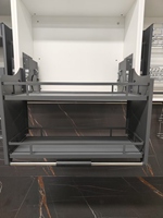 Sistem penyimpanan Lift kabinet dapur, tinggi tarik ke bawah penyimpanan rak piring Lift kaca keranjang Lift
