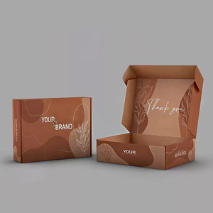 Biểu tượng tùy chỉnh các tông thùng carton cho vận chuyển Trắng sóng gửi thư bưu phẩm nhanh bao bì hộp Matt cán cho may mặc - Product Image 1