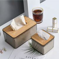 Boîte à mouchoirs en bambou de qualité supérieure, personnalisable avec logo OEM, support de serviettes direct, écologique, style américain, modèle Newonly pour la maison