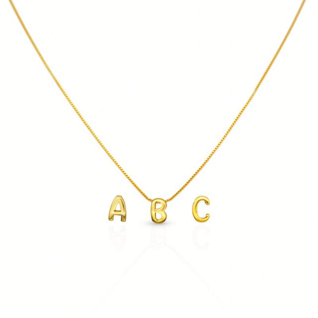 Chris April  Wholesale 925 Sterling Silver Initial Alphabet Charm Necklace for Girls Dainty Cute Bubble Letter with Link Chain