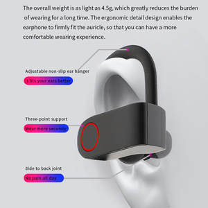 2025 crochet d'oreille Style 5.0 Tws Ture stéréo crochet d'oreille A9S écouteurs sans fil écouteurs double crochet d'oreille casque pour la musique de Sport - Product Image 3