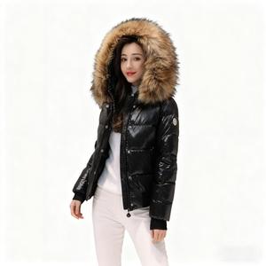 Nouvelle arrivée, manteau d'hiver <span class=keywords><strong>en</strong></span> mélange de fourrure de renard, coupe ajustée, longueur <span class=keywords><strong>courte</strong></span>, taille plus, design à capuche, <span class=keywords><strong>veste</strong></span> matelassée pour femmes - Product Image 6