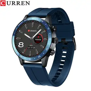 Curren – montre connectée unisexe, nouveau design, Logo personnalisé, bracelet en Silicone original, étanche, multifonction, en stock, 6001