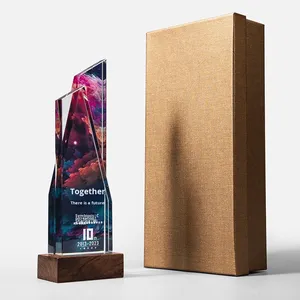 Trofi Kristal Kustom Desain Kubus Rubik Cetak Warna Definisi Tinggi Kreatif <span class=keywords><strong>2026</strong></span> yang Menakjubkan untuk Rapat Tahunan - Product Image 5