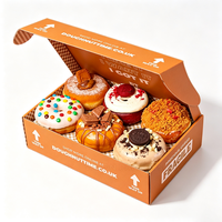 Bagel Box Packaging Biodegradable Cupcake Boxes with Offset Printing for Cake & Muffin Packaging Food-Safe Containers Donut Box