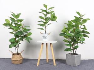 Nouveauté : Arbre artificiel tropical <span class=keywords><strong>ficus</strong></span> indien en plastique vert réaliste de 80 cm, en plastique + PE + soie - Product Image 6