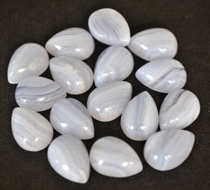 Lot de cabochons en agate bleue nacrée en forme de poire 7x10mm, pierres précieuses en vrac pour la fabrication de bijoux artisanaux, pierres polies pour sertissage clos - Product Image 6