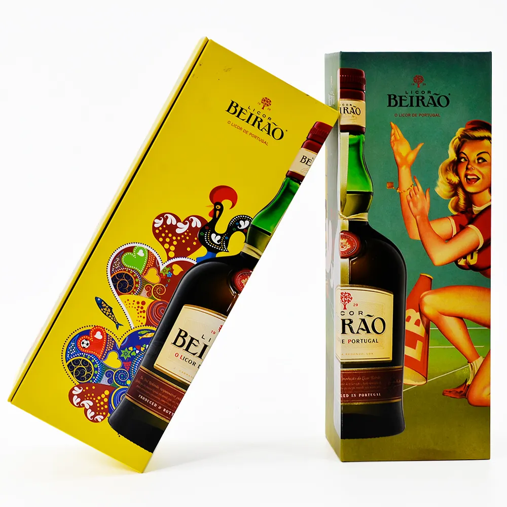 Fortnum y mason-botella de licor personalizada, caja de cartón de regalo con impresión Uv de Color de lujo