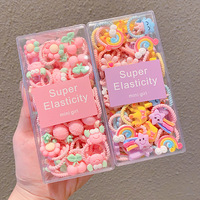 Lot de 20 élastiques à cheveux pour bébés filles, accessoires capillaires à haute élasticité, motifs animaux et fruits, pour enfants - Cadeau doux et abordable