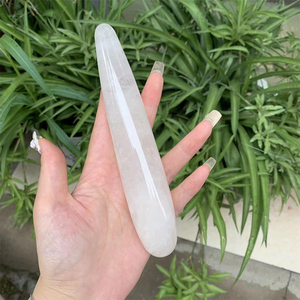 Nuovi Arrivi: Bacchetta Yoni in Quarzo Rosa Naturale e Avventurina Verde, Cristallo per Massaggi, Dildo in Pietra Vera Levigata per Donne - Product Image 4