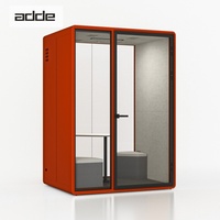 Cabine acoustique de bureau insonorisée, cabine téléphonique double place, salle de réunion privée avec porte en verre