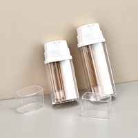 Échantillons Gratuits 10ml+10ml 15ml+15ml Tube Cosmétique à Double Paroi Pompe Plastique Essence Lotion Flacon Vide
