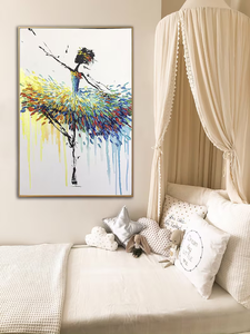 Dipinto Moderno Astratto di Ballerina Oversize, Olio su Tela Fatto a Mano con Cornice - Product Image 4