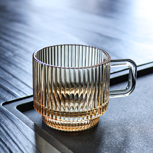 Vente en gros de tasses à café en verre résistantes à la chaleur pour la maison, tasses à thé, à espresso, à latte <span class=keywords><strong>avec</strong></span> <span class=keywords><strong>soucoupe</strong></span> - Product Image 4