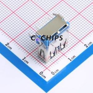 USB30-02-T2-BL USB Connector Bent Lead Through Hole Connector Type-A Female Right Angle Insert - Product Image 2