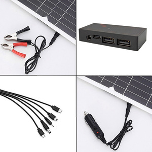 Panneau solaire Lan Aoyue 12W, 5V, 12V, 18V, panneau de charge USB pour randonnée en plein air, camping - Product Image 4