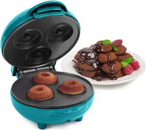 Home Use Mini Donut Maker Cookies Cake Machine Electric Round Waffle Maker for Snacks Desserts