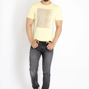 เสื้อยืดคอกลมแขนสั้นพิมพ์ลายสำหรับผู้ชายเสื้อยืดลำลองสำหรับฟิตเนสแขนสั้น - Product Image 3