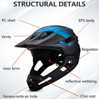 Casque de vélo intégral de sécurité pour adultes, double usage VTT, avec construction In-Mould, pour le cyclisme en descente, EN1078 OEM ODM, vente en gros