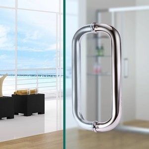 Runder Einloch-Edelstahl 304 Duschtürknopf Kleiner Glas-Duschraumgriff Ersatz Badezimmer-Hardware - Product Image 2