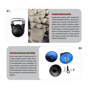 Kettlebell in Ghisa Personalizzabile con Logo 2026, <span class=keywords><strong>Attrezzatura</strong></span> Sportiva per Esercizi, Pesi Liberi, Opzioni di Peso da 12kg a 32kg - Product Image 4