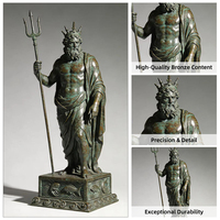 Sculpture de Poséidon en bronze coulé, directement de l'usine, statue de la mythologie grecque pour usage extérieur