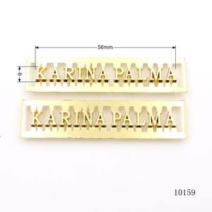 Etiqueta de Metal Personalizada con Logotipo de Estilo Vintage para Bolsos de Cuero, Placa con <span class=keywords><strong>Letras</strong></span> Separadas - Product Image 4