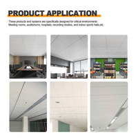 Plaques de plafond suspendu en fibres minérales Tegular Edge 600x600mm, panneau de plafond suspendu acoustique ignifuge avec grille de révélation