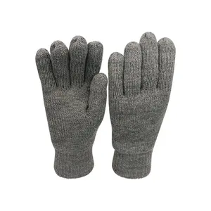 保暖针织防风3M Thinsulate羊毛衬里雪定制亚克力手套来样定做ODM厚冬季定制BSCI平冬