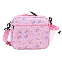 Boîte à lunch bento en plastique pour enfants mignons, 3 compartiments, carrée, avec bouteille d'eau isolée et sac à lunch, pour les filles et les garçons de 3 à 12 ans, garderie