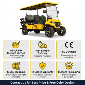 Voiturette de golf à essence 6 places, <span class=keywords><strong>moteur</strong></span> 300CC refroidi par <span class=keywords><strong>eau</strong></span>, configuration 4+2, 45 km/h, propulsion arrière, pneus tout-terrain, OEM/ODM, voiturette de golf personnalisée - Product Image 5