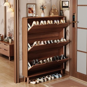 Nuevo <span class=keywords><strong>Zapatero</strong></span> Moderno Chino Ultrafino de Fácil Montaje con Cubierta Abatible para Hotel, Hogar, Puerta, Pared, Pasillo, con Patas de <span class=keywords><strong>Madera</strong></span> Maciza - Product Image 4