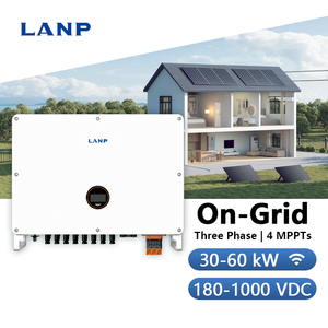 Inversor Solar de Alta Calidad de 30-60KW, 4 MPPT, Conectado a la Red, Compatible con Litio, Inversor Híbrido de 30kW para Sistemas de Energía Solar y Electrodomésticos - Product Image 1