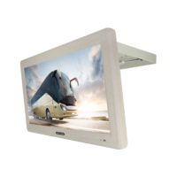 Moniteur pliable 24 pouces 1920x1080 pour divertissement sur siège arrière de voiture, écran de voiture pour montage au plafond, au toit ou au mur d'un bus