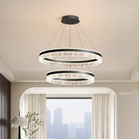 Lustre moderne de style nordique, simple, ovale long, hauteur réglable, luxe, fer + aluminium, LED noir or, restaurant, salle à manger, chambre à coucher