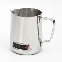 Tasse à expresso et café latte, mug en métal pour barista avec indicateur de température, acier inoxydable 304 pour servir du lait et du café