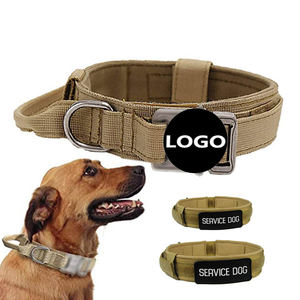 Collar de perro de servicio pesado ajustable personalizable Pastor Alemán de nailon táctico para caminar - Product Image 1