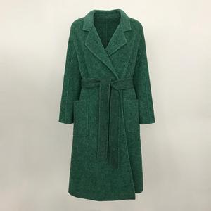 OFTBUY, Otoño Invierno 2024, chaqueta de mezcla de lana para mujer, abrigos de piel de conejo con cinturones gruesos y cálidos, abrigo largo suelto, ropa de calle - Product Image 2