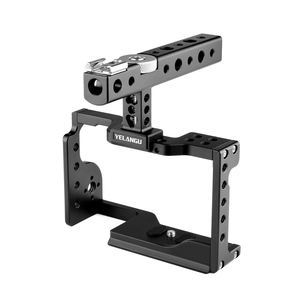 Nouveau C17 Portable poignée métal autres accessoires de caméra directeur vidéo moniteur plate-forme caméra Cage pour <span class=keywords><strong>Sony</strong></span> <span class=keywords><strong>A6600</strong></span> - Product Image 1