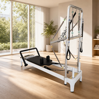 Machine de Pilates Reformer haut de gamme avec planche à ressorts et système de poulies à cordes réglables pour usage domestique, commercial, en studio ou en salle de sport