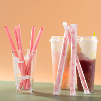 Pailles en PLA compostables 100%, biodégradables pour boire sans plastique, pailles de Bar en plastique écologique