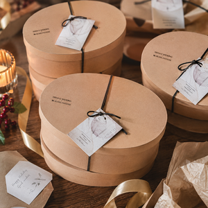Elegant Oval Rigid Kraft <strong>Gift</strong> <strong>Box</strong> Customizable Recyclable Kraft Paper Decoration <strong>Christmas</strong> Valentine's Day <strong>Gift</strong> Packaging <strong>Box</strong> - Product Image 2