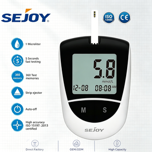 Monitor de azúcar en sangre Sejoy Máquina de prueba de diabetes con dispositivo de punción Tiras de prueba - Product Image 4