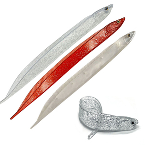 TAKEDO JJ02 Señuelos de Pesca EN EL Mar, Cebo de Cola de Pelo de 15CM/22CM/28CM, Anguila Artificial Suave para Lucio - Product Image 1